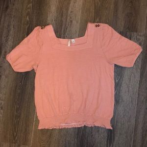 Cato’s Pink Square Neck Blouse